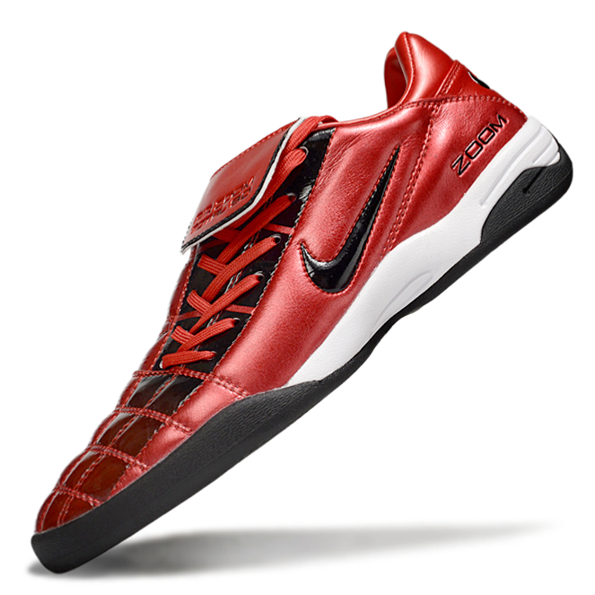 T90 Series Reverse Tongue Microfiber Indoor Flat Turf TF Soccer Shoes - Orange/Black/White