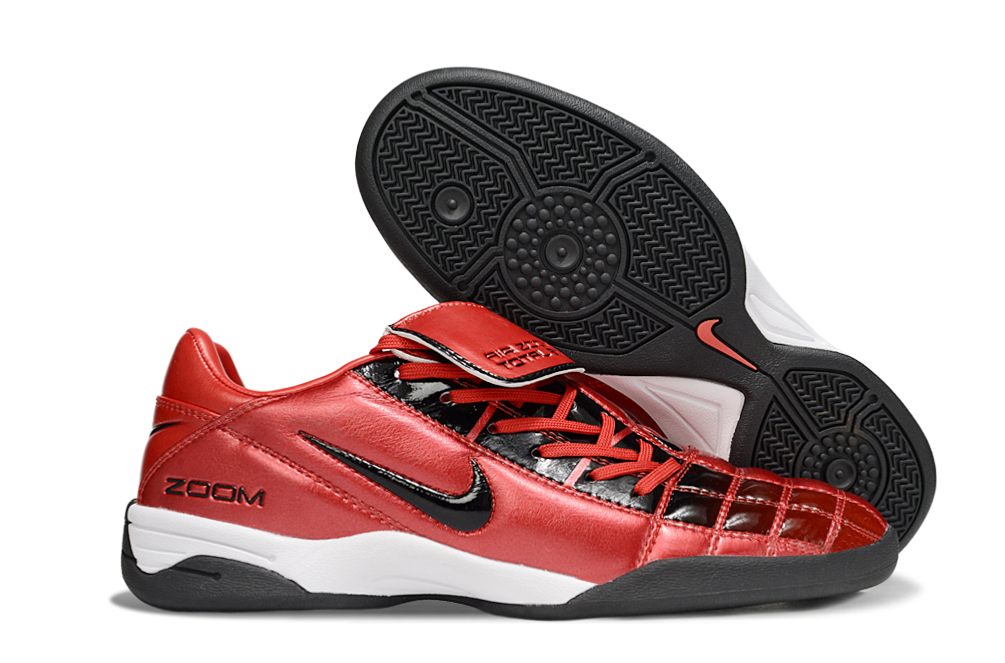 T90 Series Reverse Tongue Microfiber Indoor Flat Turf TF Soccer Shoes - Orange/Black/White
