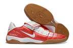 T90 Series Reverse Tongue Microfiber Indoor Flat Turf TF Soccer Shoes - White/Orange/Brown