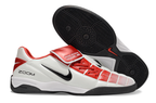 T90 Series Reverse Tongue Microfiber Indoor Flat Turf TF Soccer Shoes - White/Red/Black