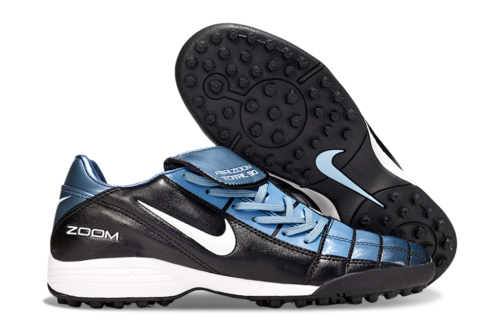 T90 Series Spiked Turf TF Soccer Shoes - Black/Blue/White