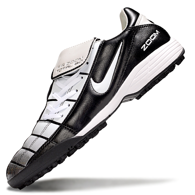 T90 Series Spiked Turf TF Soccer Shoes - Black/Gray/White