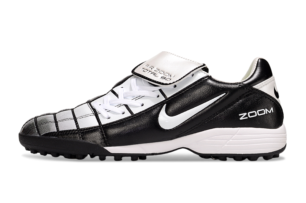 T90 Series Spiked Turf TF Soccer Shoes - Black/Gray/White