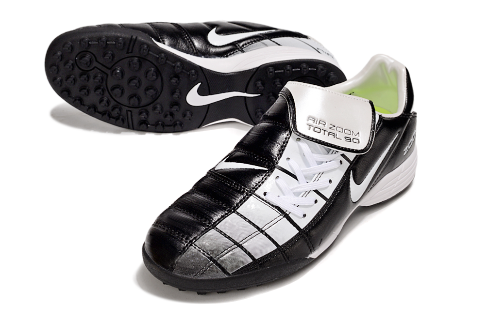 T90 Series Spiked Turf TF Soccer Shoes - Black/Gray/White