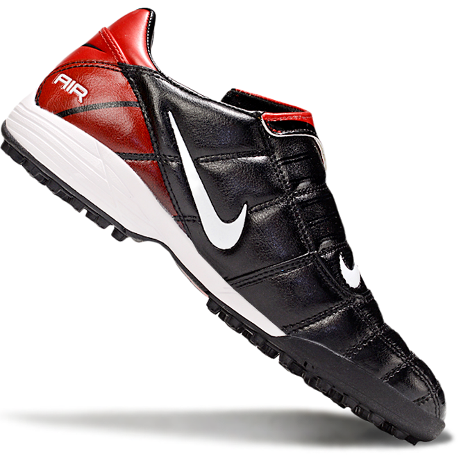 T90 Series Spiked Turf TF Soccer Shoes - Black/Red/White