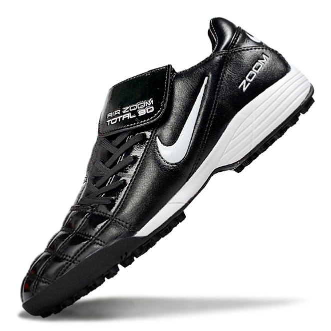 T90 Series Spiked Turf TF Soccer Shoes - Black/White