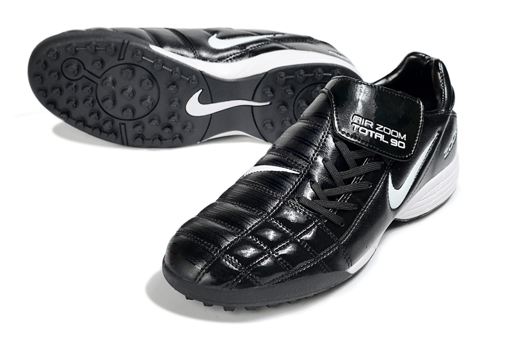 T90 Series Spiked Turf TF Soccer Shoes - Black/White