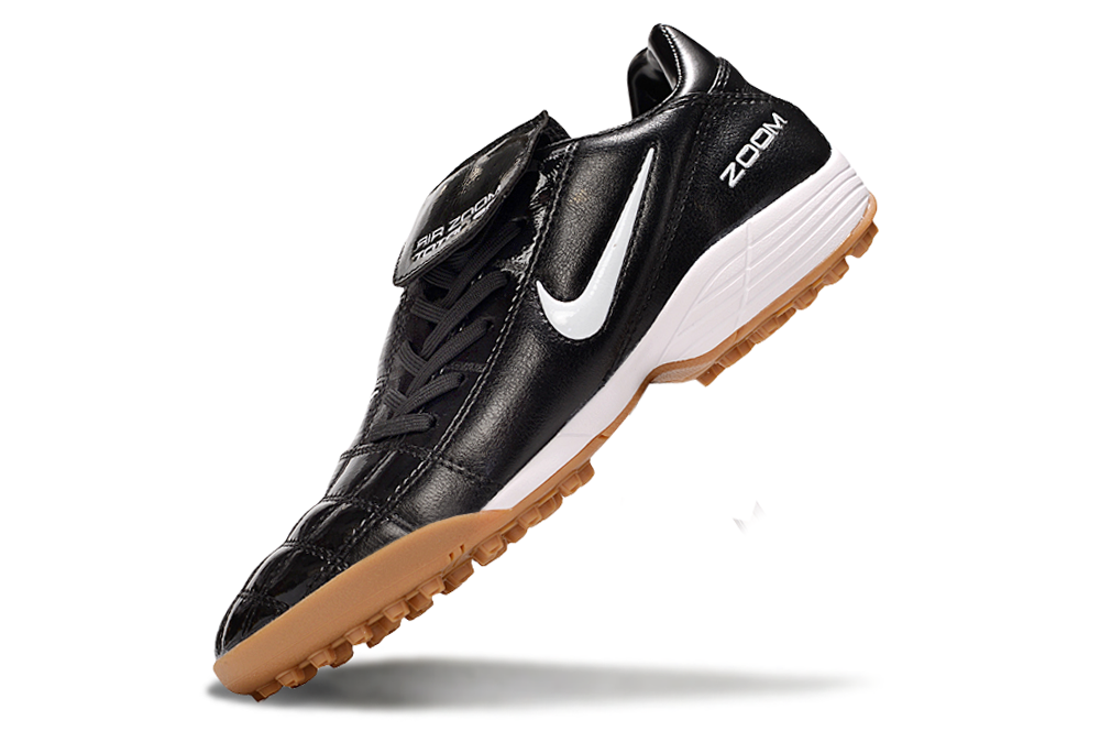 T90 Series Spiked Turf TF Soccer Shoes - Black/White/Brown