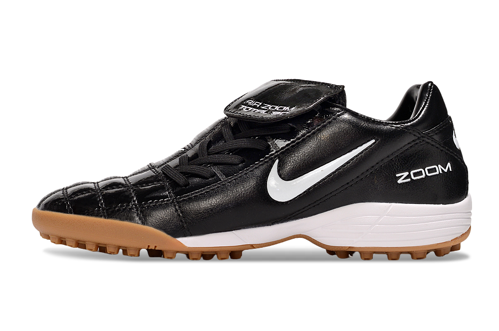 T90 Series Spiked Turf TF Soccer Shoes - Black/White/Brown
