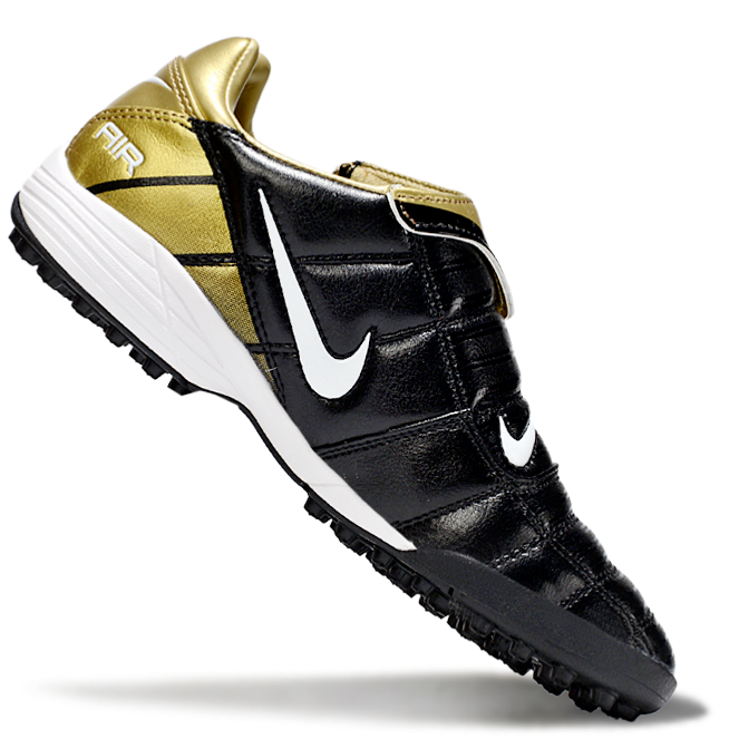 T90 Series Spiked Turf TF Soccer Shoes - Gold/Black/White