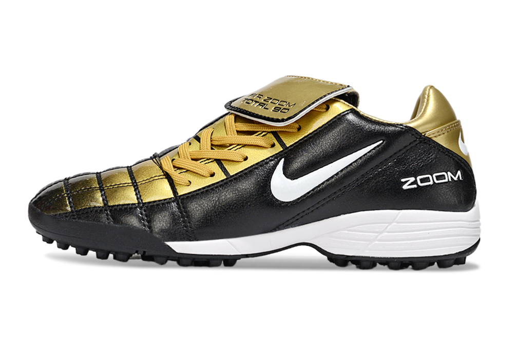 T90 Series Spiked Turf TF Soccer Shoes - Gold/Black/White