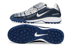 T90 Series Spiked Turf TF Soccer Shoes - Navy/Metallic Silver/White