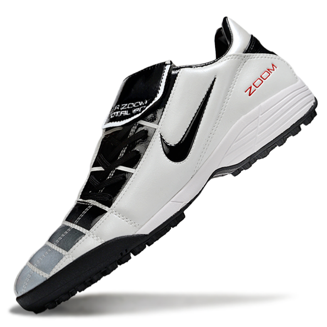 T90 Series Spiked Turf TF Soccer Shoes - Off White/Black/White