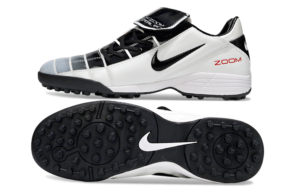 T90 Series Spiked Turf TF Soccer Shoes - Off White/Black/White