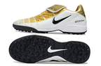 T90 Series Spiked Turf TF Soccer Shoes - White/Gold/Black