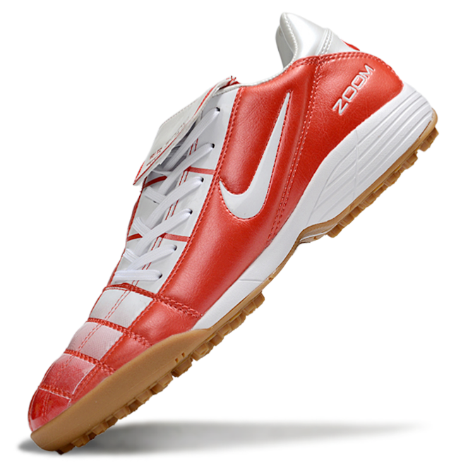 T90 Series Spiked Turf TF Soccer Shoes - White/Orange/Brown