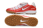 T90 Series Spiked Turf TF Soccer Shoes - White/Orange/Brown