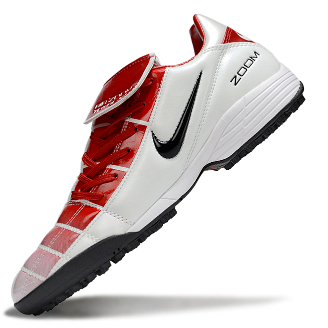 T90 Series Spiked Turf TF Soccer Shoes - White/Red/Black