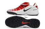 T90 Series Spiked Turf TF Soccer Shoes - White/Red/Black