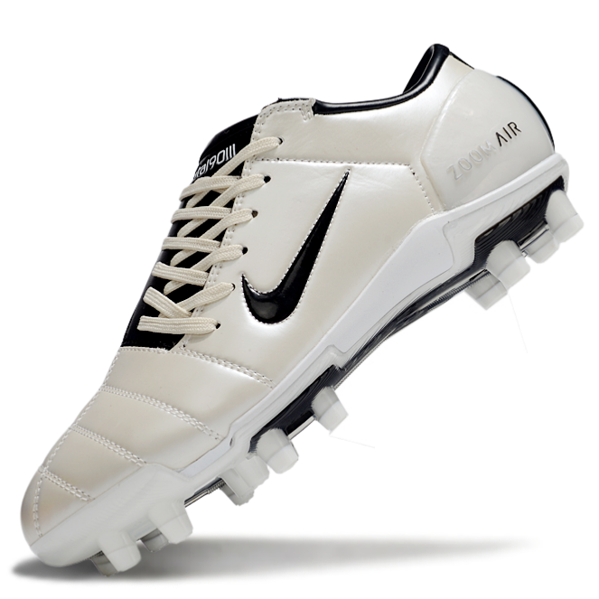 T90 Series Super A Back Slip Firm Ground Soccer Boots - Black/Off White