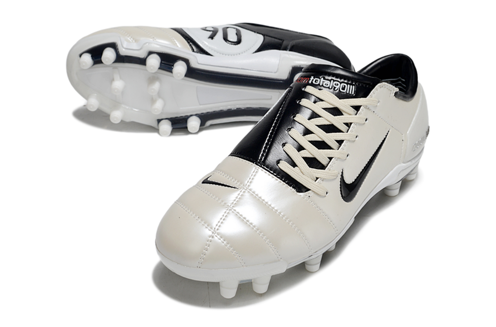 T90 Series Super A Back Slip Firm Ground Soccer Boots - Black/Off White