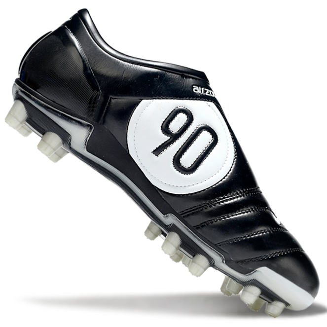 T90 Series Super A Back Slip Firm Ground Soccer Boots - Black/White