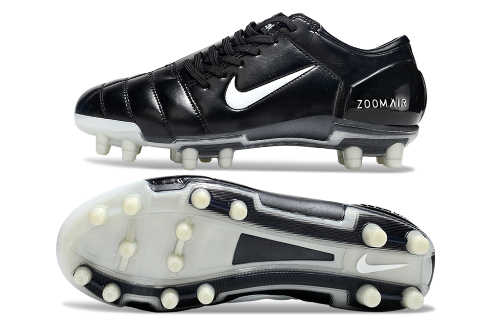 T90 Series Super A Back Slip Firm Ground Soccer Boots - Black/White