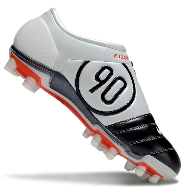 T90 Series Super A Back Slip Firm Ground Soccer Boots - Black/White/Gray