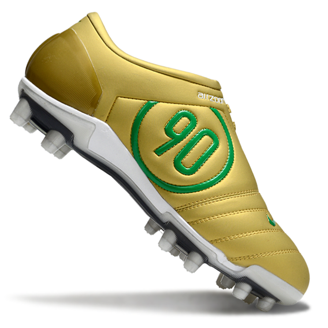 T90 Series Super A Back Slip Firm Ground Soccer Boots - Gold/Green