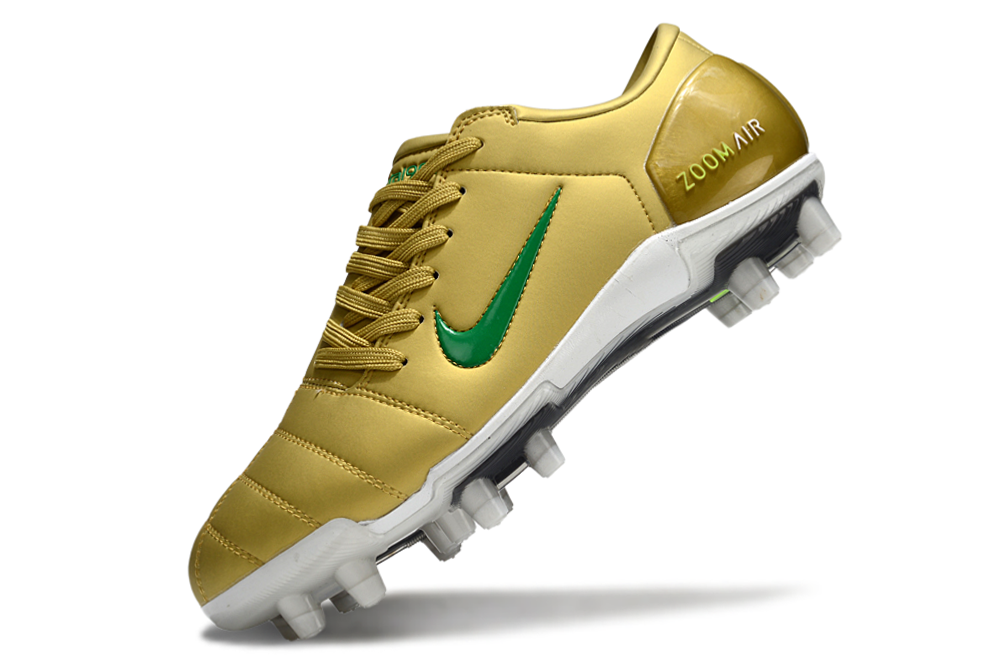 T90 Series Super A Back Slip Firm Ground Soccer Boots - Gold/Green