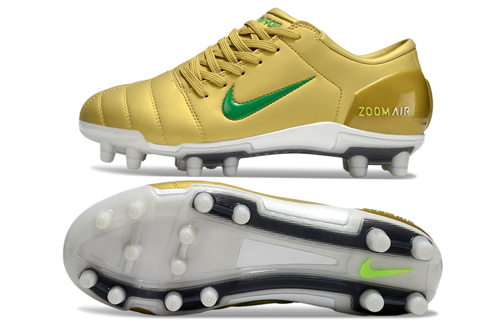 T90 Series Super A Back Slip Firm Ground Soccer Boots - Gold/Green