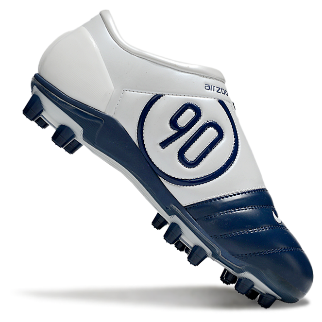 T90 Series Super A Back Slip Firm Ground Soccer Boots - Navy/White