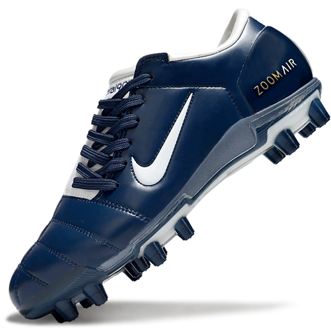 T90 Series Super A Back Slip Firm Ground Soccer Boots - Navy/White