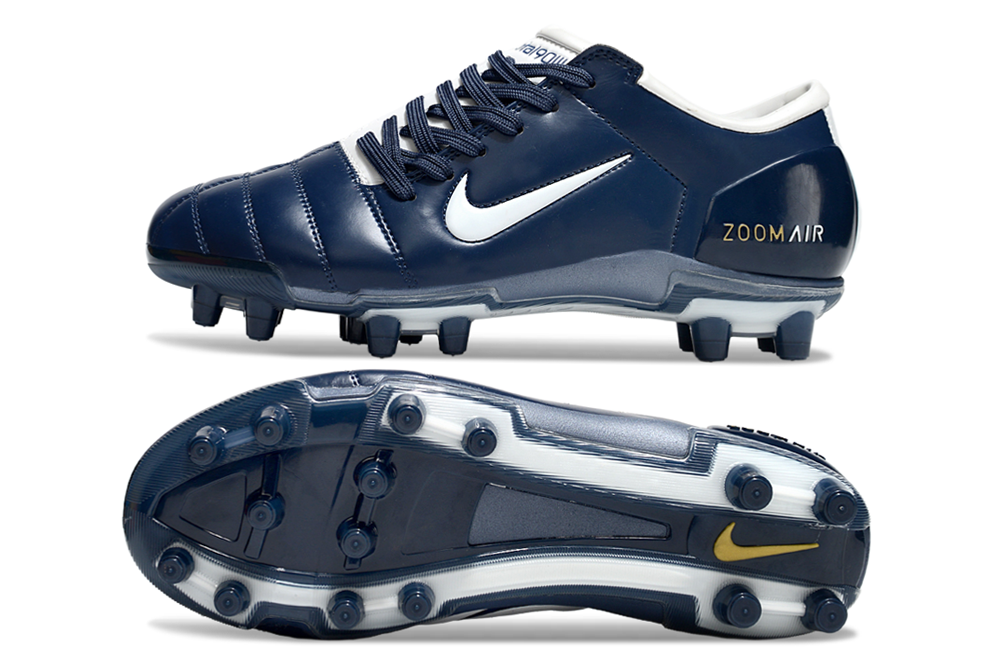 T90 Series Super A Back Slip Firm Ground Soccer Boots - Navy/White
