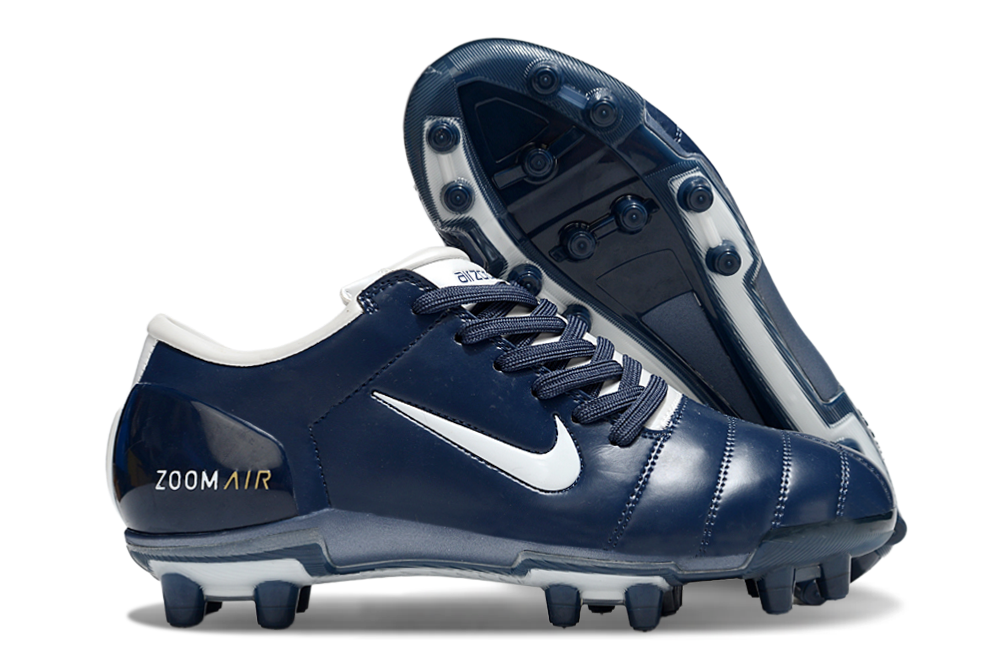 T90 Series Super A Back Slip Firm Ground Soccer Boots - Navy/White