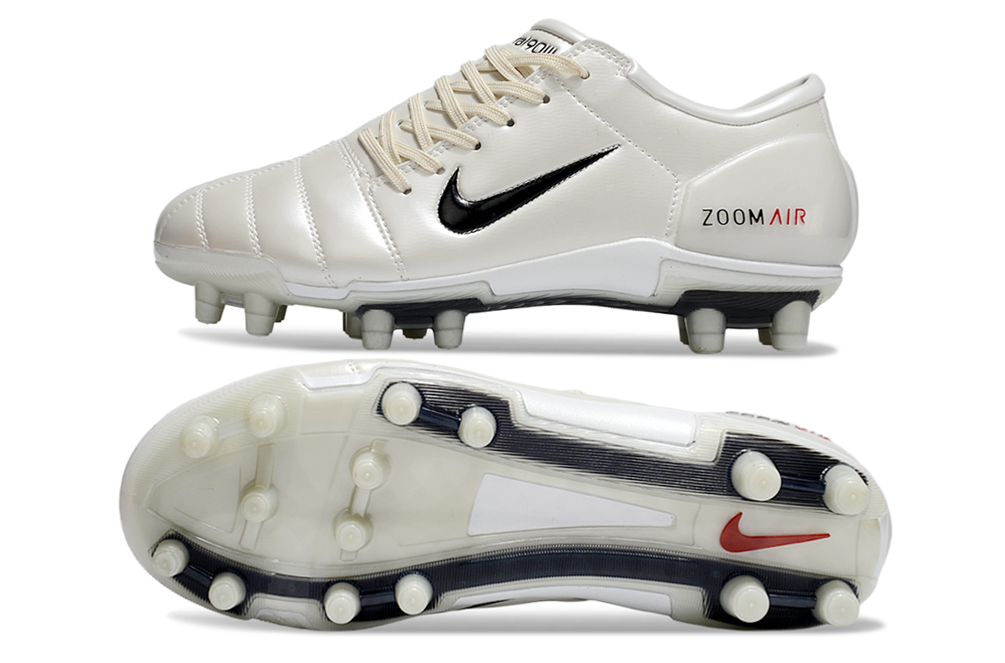T90 Series Super A Back Slip Firm Ground Soccer Boots - Off White/Black