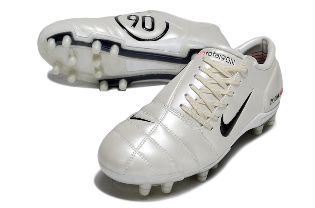 T90 Series Super A Back Slip Firm Ground Soccer Boots - Off White/Black