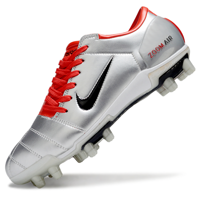 T90 Series Super A Back Slip Firm Ground Soccer Boots - Silver/Orange/Black