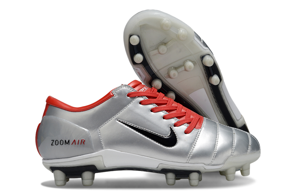 T90 Series Super A Back Slip Firm Ground Soccer Boots - Silver/Orange/Black
