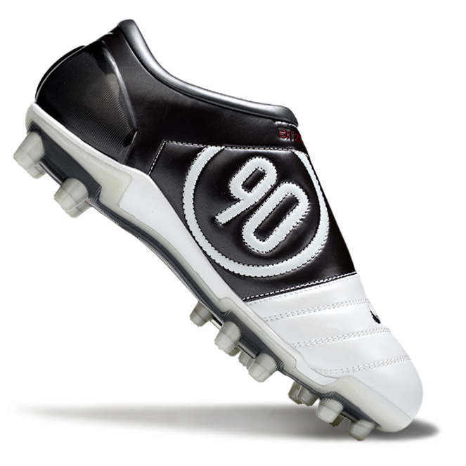 T90 Series Super A Back Slip Firm Ground Soccer Boots - White/Black