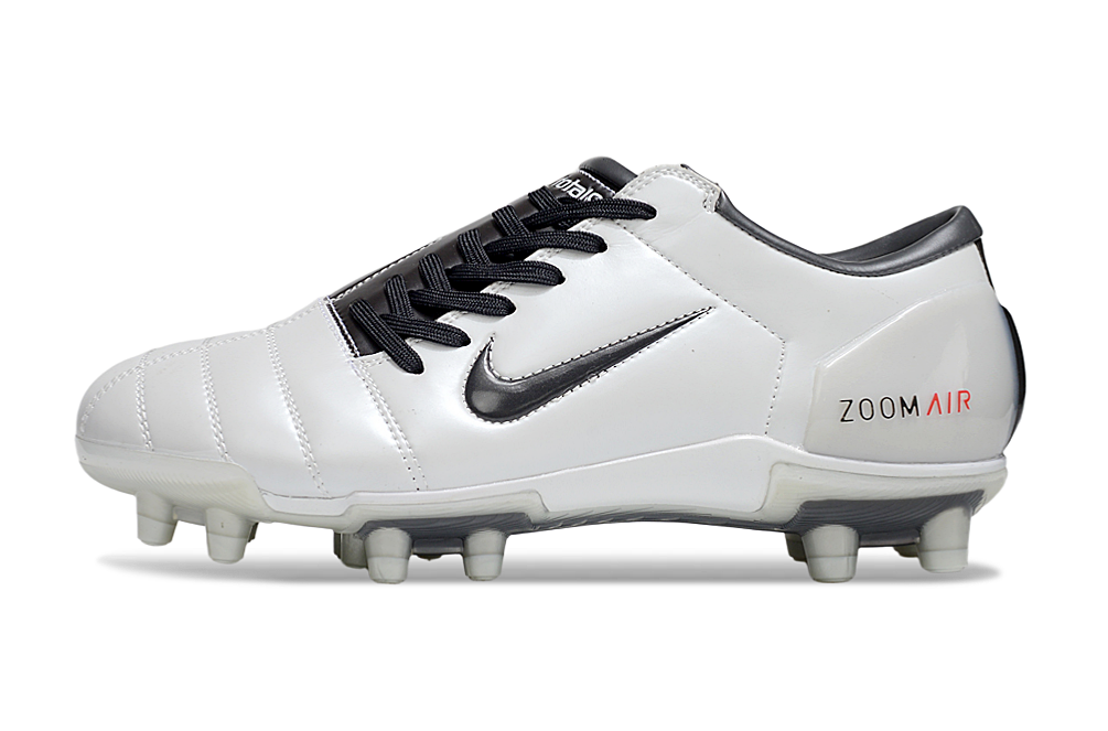 T90 Series Super A Back Slip Firm Ground Soccer Boots - White/Black