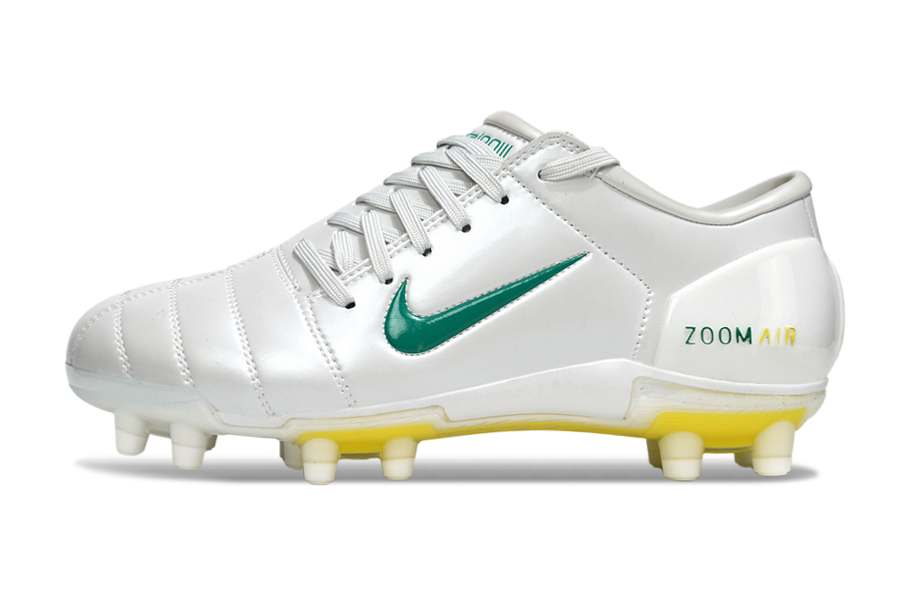 T90 Series Super A Back Slip Firm Ground Soccer Boots - White/Yellow/Green
