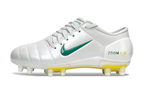 T90 Series Super A Back Slip Firm Ground Soccer Boots - White/Yellow/Green