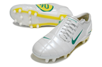 T90 Series Super A Back Slip Firm Ground Soccer Boots - White/Yellow/Green