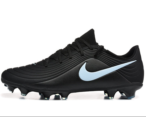 Tiempo Legend XI Elite Fully Knitted Waterproof FG Soccer Shoes - Black/Ice Blue