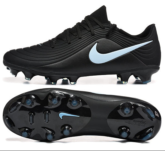 Tiempo Legend XI Elite Fully Knitted Waterproof FG Soccer Shoes - Black/Ice Blue