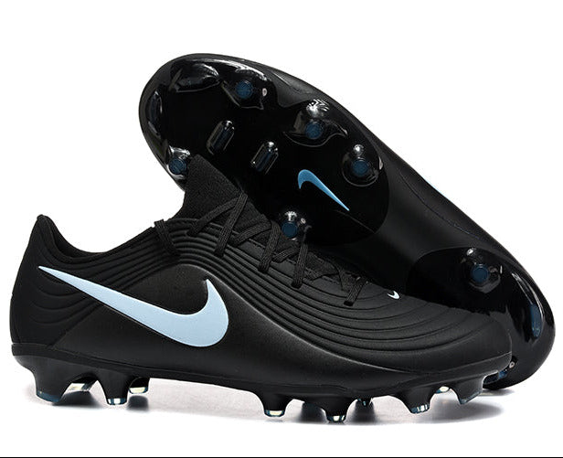 Tiempo Legend XI Elite Fully Knitted Waterproof FG Soccer Shoes - Black/Ice Blue
