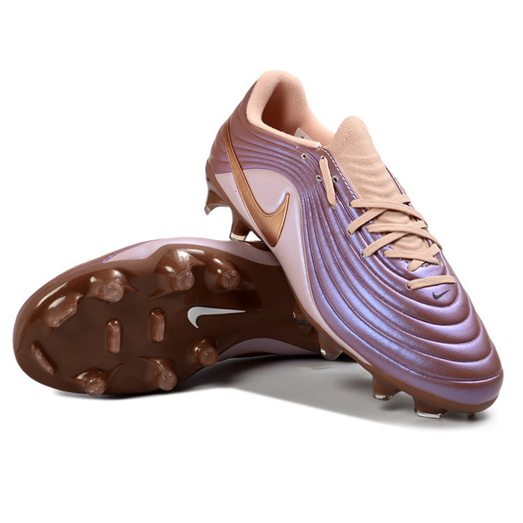Tiempo Legend XI Elite Fully Knitted Waterproof FG Soccer Shoes - Metallic Red Bronze/Rose Gold