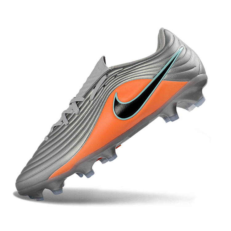 Tiempo Legend XI Elite Fully Knitted Waterproof FG Soccer Shoes - Metallic Silver/Mint Blue/Orange