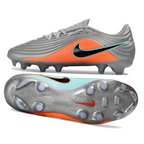 Tiempo Legend XI Elite Fully Knitted Waterproof FG Soccer Shoes - Metallic Silver/Mint Blue/Orange